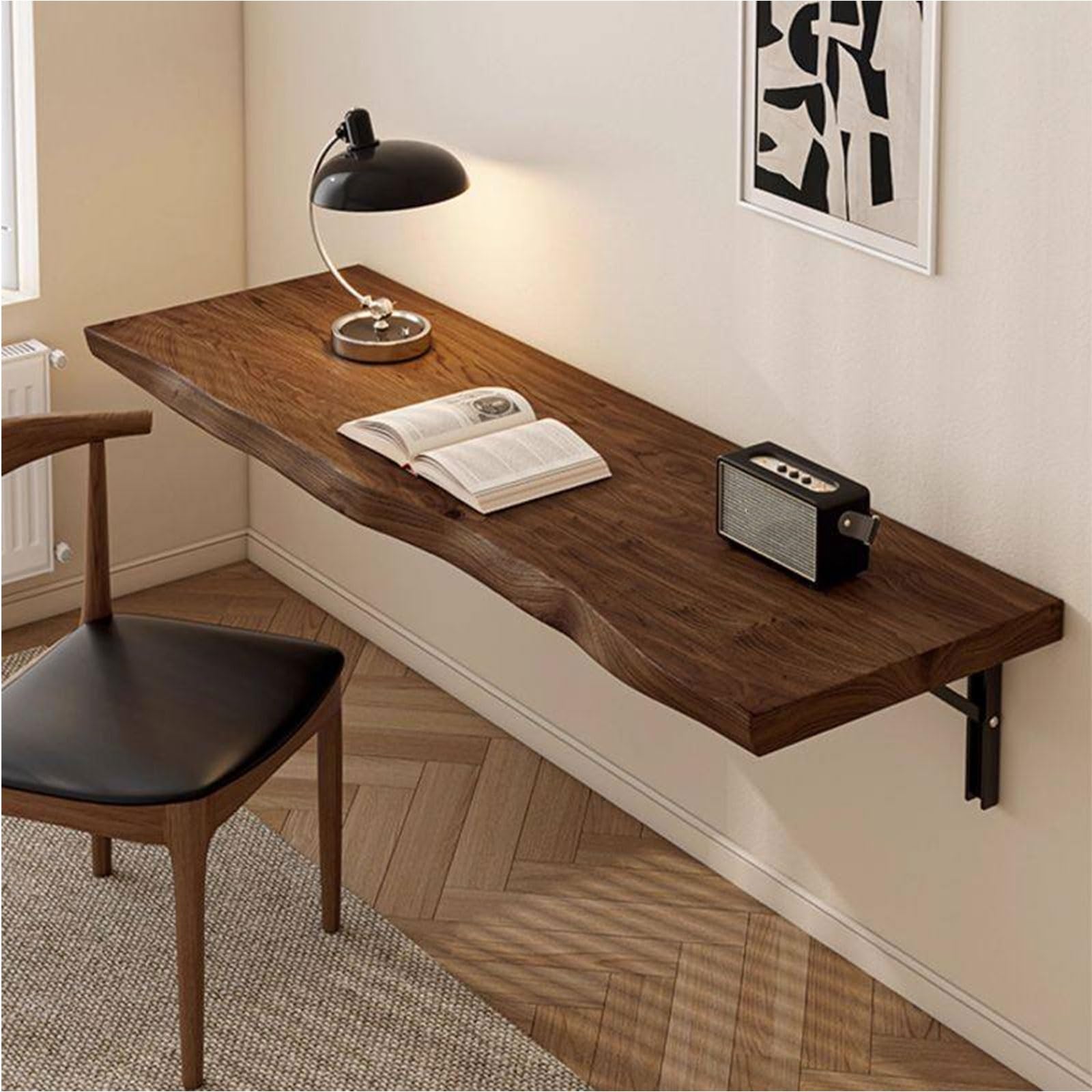 Massivholz Drop-Leaf Wandklapptisch, Schwebender Wandmontierter Klapptisch für Kleine Räume Küche Waschküche Schlafzimmer Home Office,Balkon(2in,150x40CM/59.1x15.7IN)