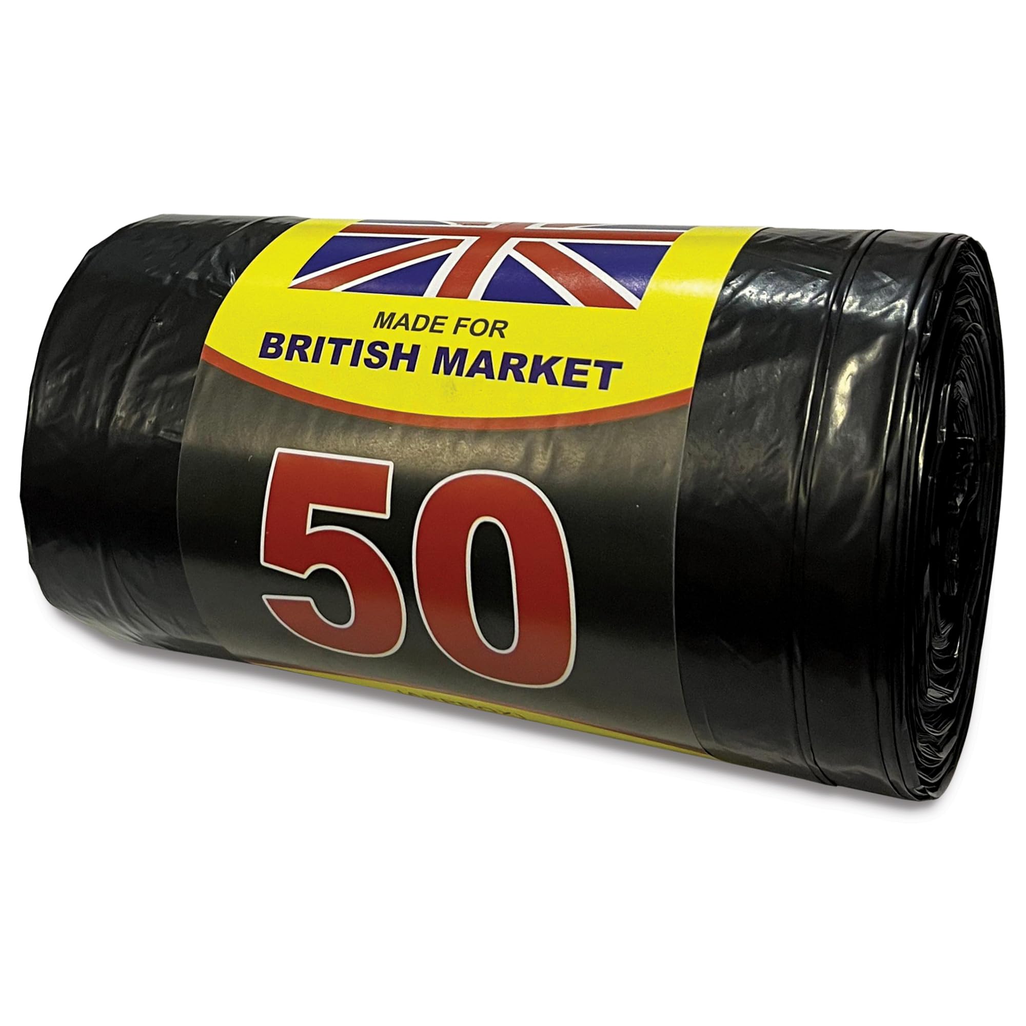 G4GOODS® 1 Rolls of 50 Bin Bags Extra Strong Heavy Duty 80L Garbage Bags 140 Gauge/35 Micron Leak-Resistant Black Dustbin Bags for Kitchen Office Use (15"x29"x33")