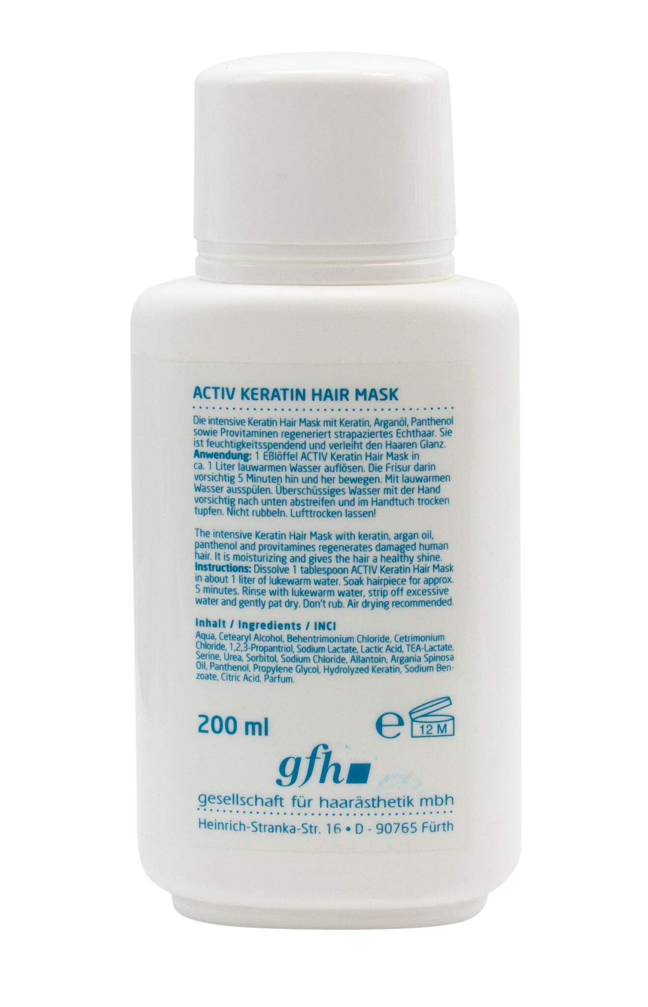 GFH ACTIV Pflegeset Echthaar Perücken Collagen Cream Shampoo + Keratin Hair Mask - Extensions Haarverlängerungen Toupets Haarteile Perücken