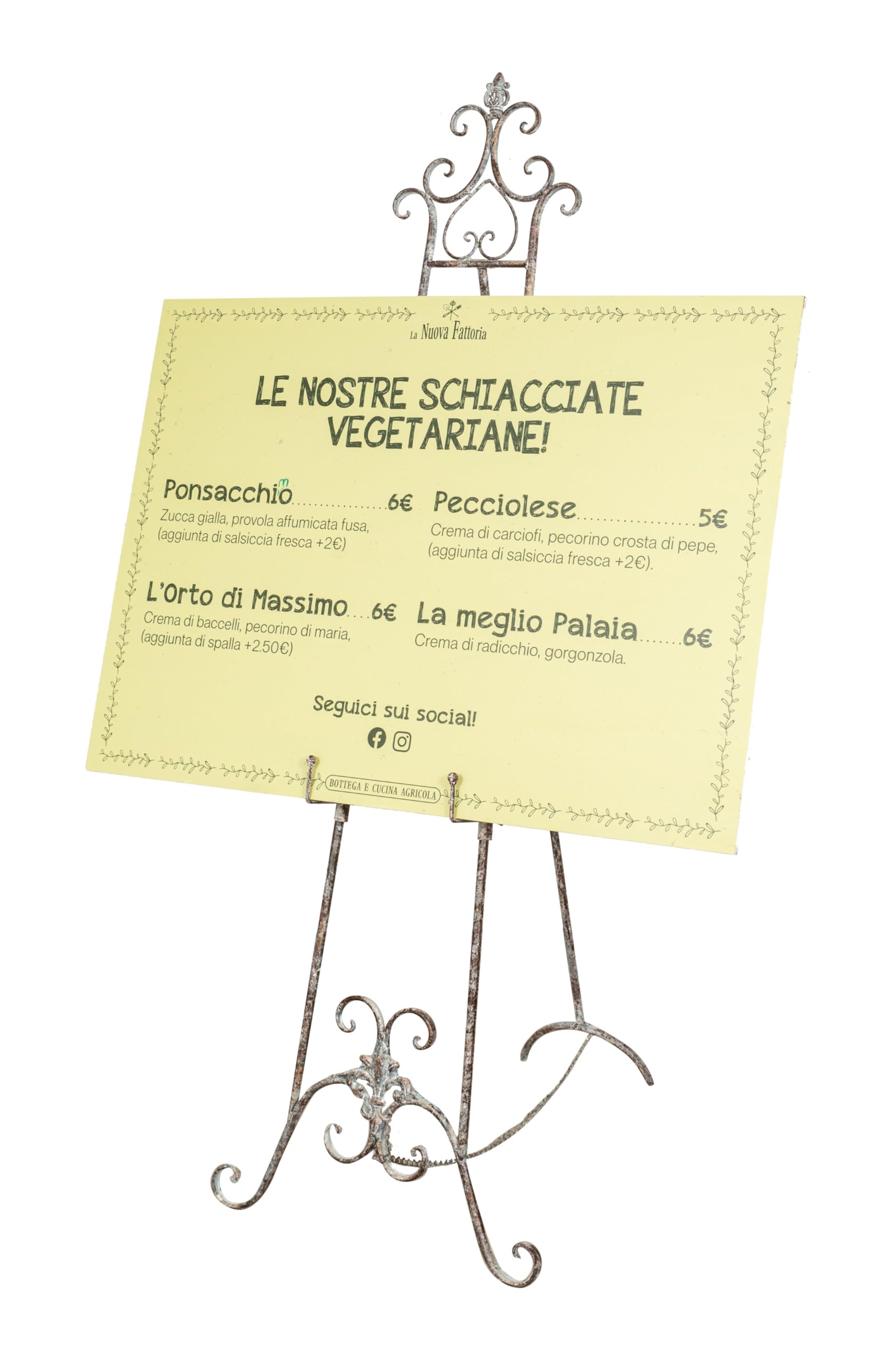 Biscottini Cavalletto Pittura Porta Quadri Da pavimento 148x52x95 - Leggio Porta Menu - Espositore Pubblicitario in Ferro - Portamenu Ristorante - Supporto Lavagne Terra - Cavalletto pittore
