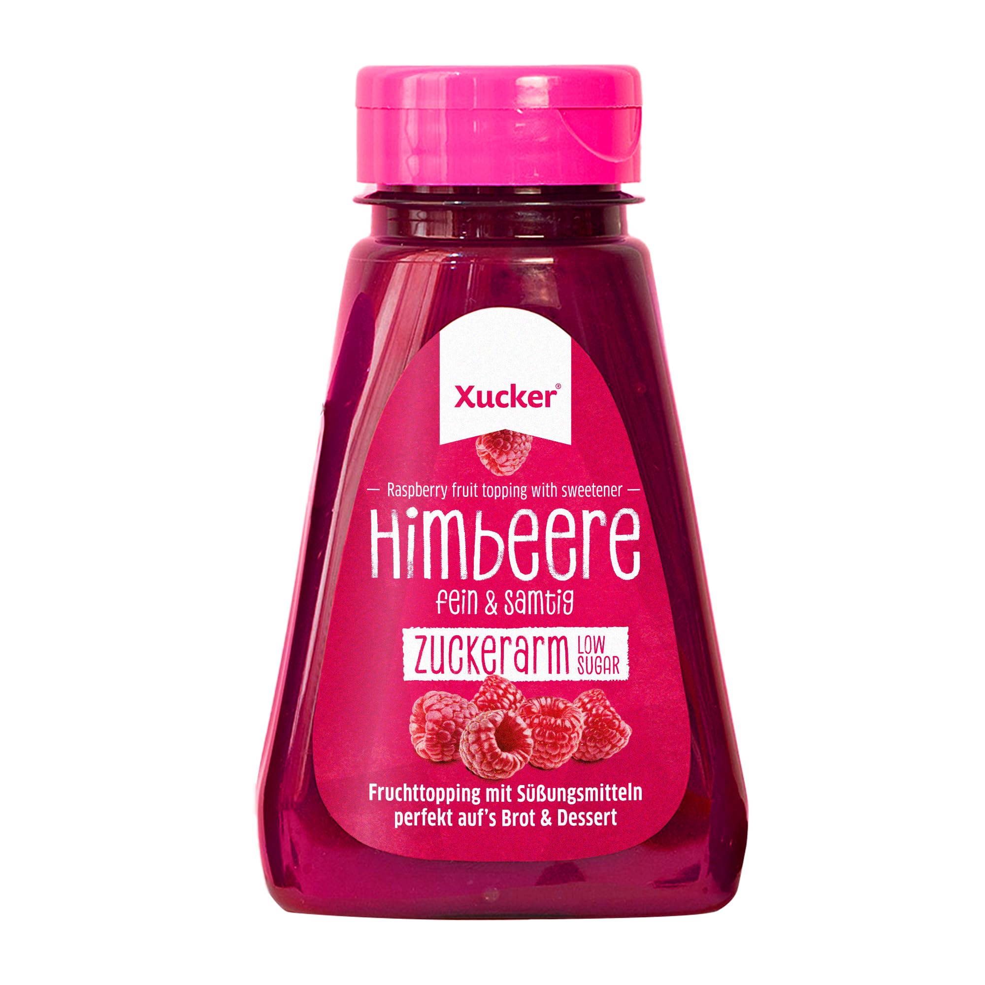 Xucker Quetschmarmelade - Fruchttopping Himbeere 200g – zuckerarm, vegan, ohne Kerne, mit Erythrit & Stevia