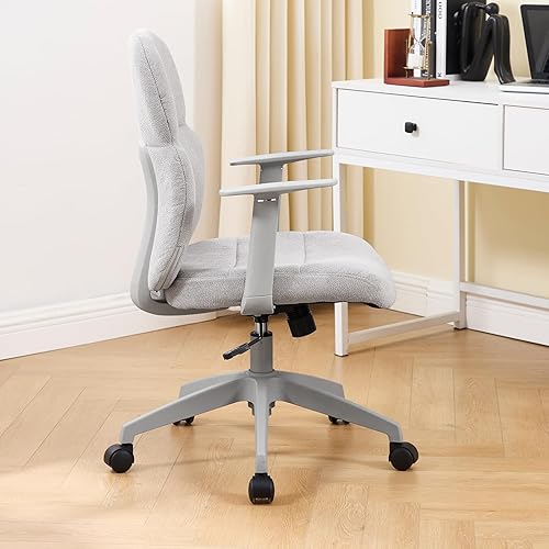 Miniatura 4 de LuxErgo Silla de oficina, sillas de escritorio de oficina en casa con reposabrazos, cómoda silla de escritorio con ruedas, sillas de computadora de