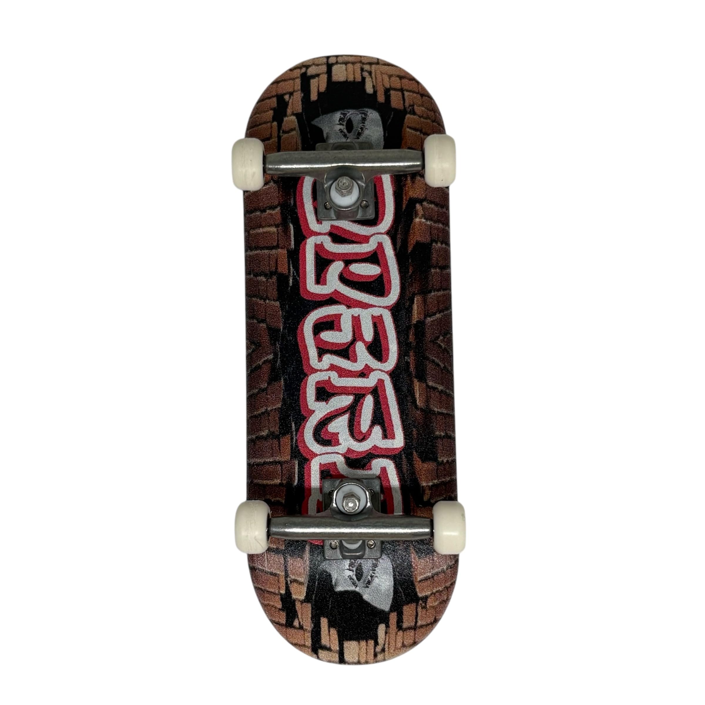 LEEFAI Pro Fingerboard Complete 32 * 96mm Maples Wood Deck,UV Printing Graphic 4.0 Trucks Regular kingpins & 5 Urethane Bearing Wheels-Op3ra V3-The Wall - Image 3