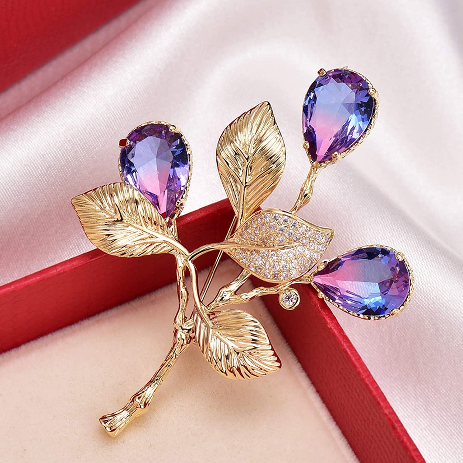 RUVOO Broche Pin Broches Broche De Gama Alta para Mujer, Broche Encantador Exquisito, Ropa, Bufanda, Chal, Sombrero, Accesorios De Decoración Broches (Blue : Bronze, Size : 6.2 * 5cm)