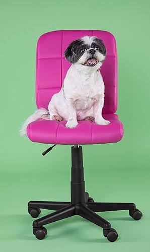 Miniatura 14 de Flash Furniture - Silla giratoria de respaldo medio de vinilo, acolchada, color negro Rosado,Gris,Negro