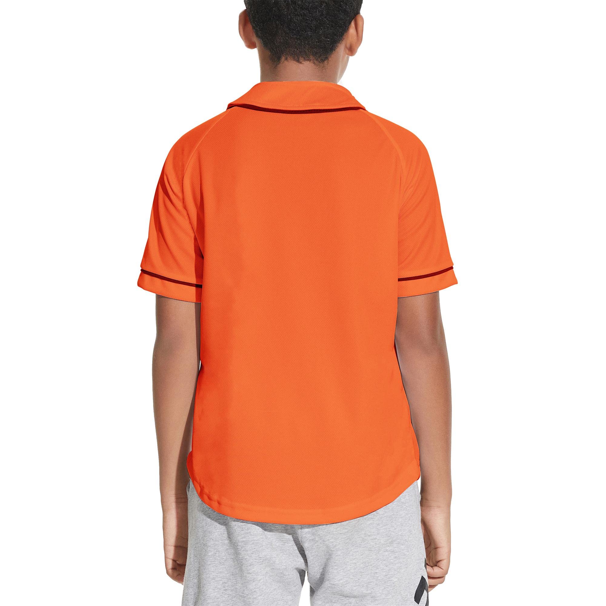 BAICAIYU Kids Baseball Jersey Solid Button Down Shirts Sports Uniform for Boy Gril Softball Orange