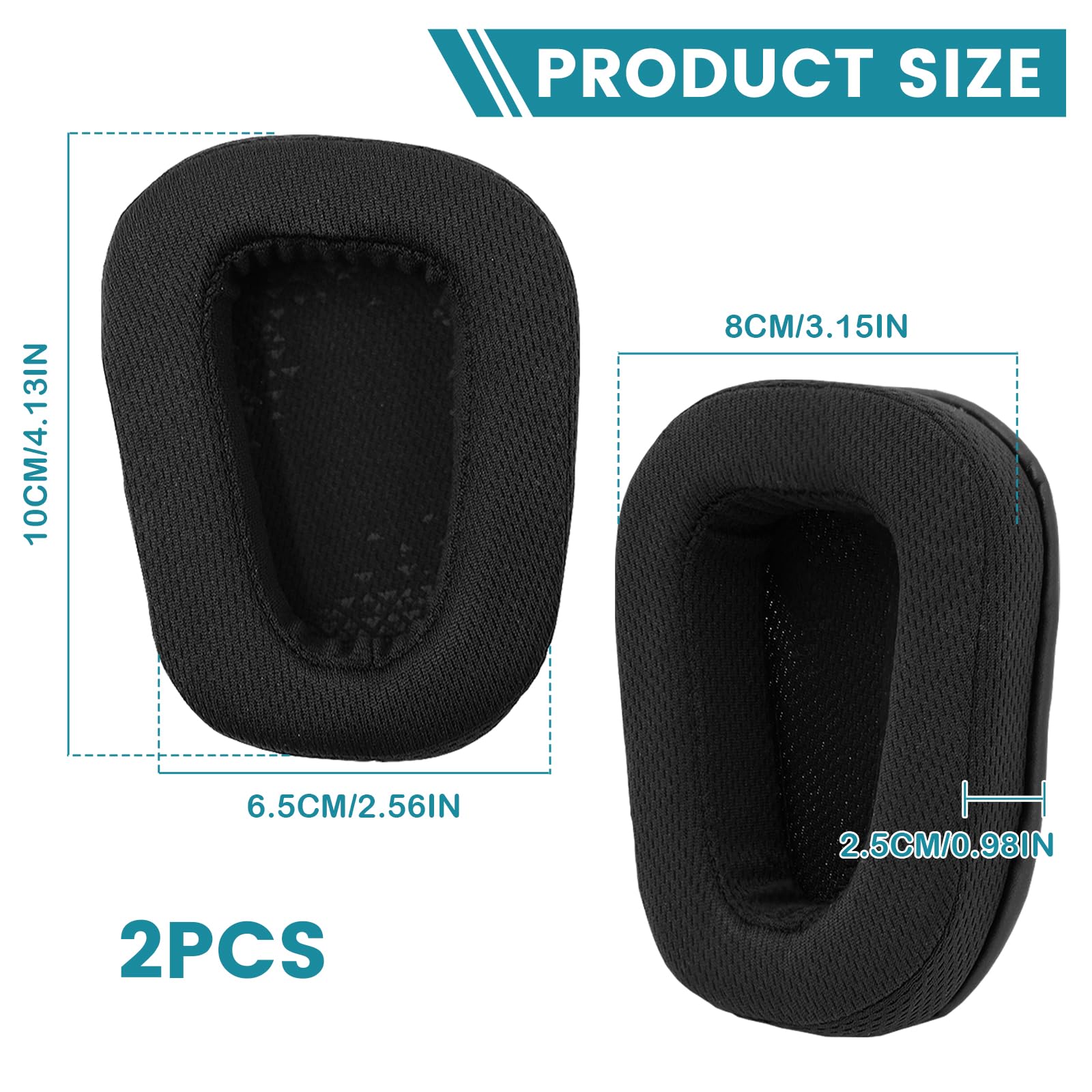 Cuscinetti Auricolari In Memory Foam Per Logitech G935, G933, G635, G430, G431, G432, G433 – Sostituzione Facile, Comfort E Suono Migliorati
