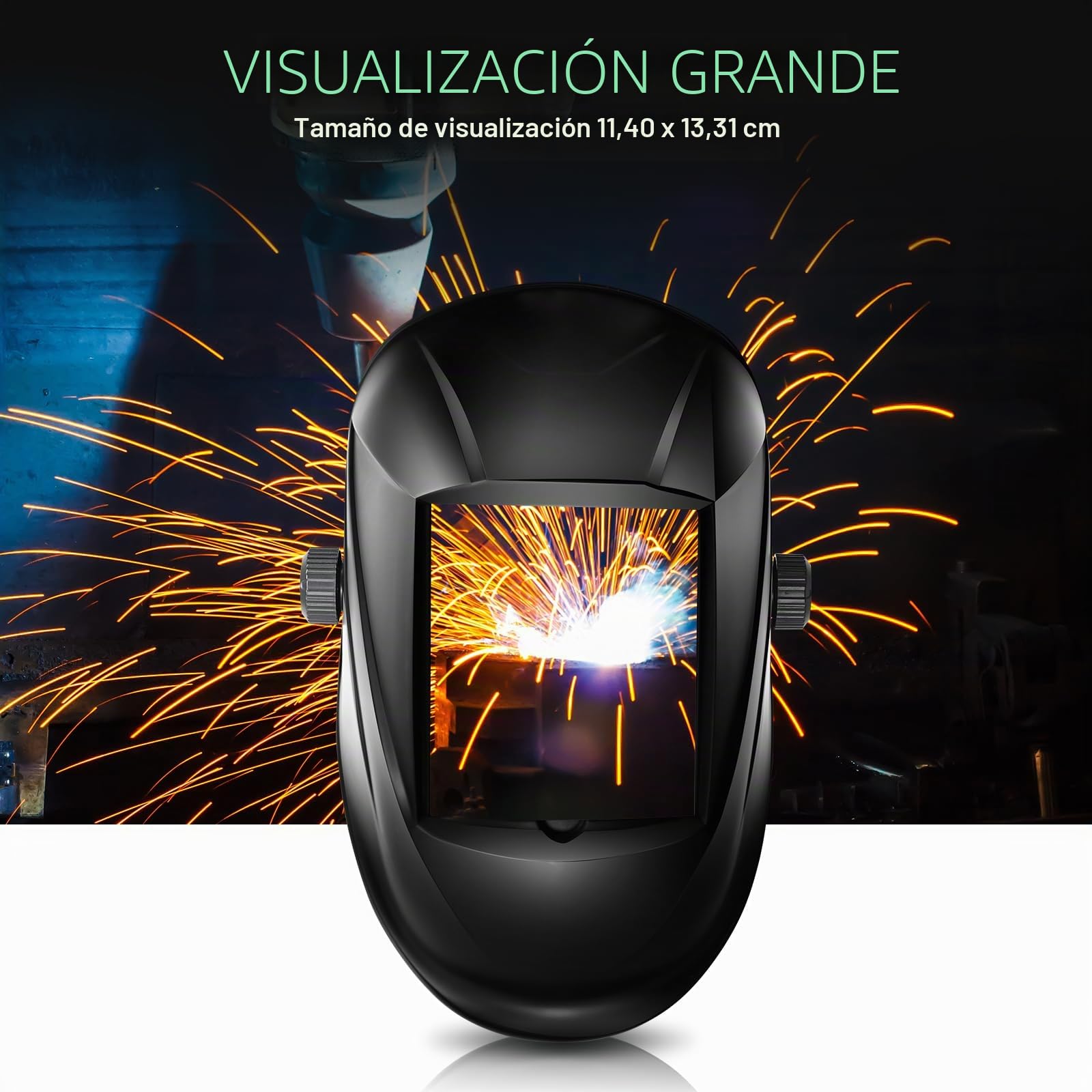 TRQWH Casco de soldadura láser de visión grande OD8+, máscara protectora de seguridad láser para soldadura láser/corte láser/limpieza láser/marcado láser