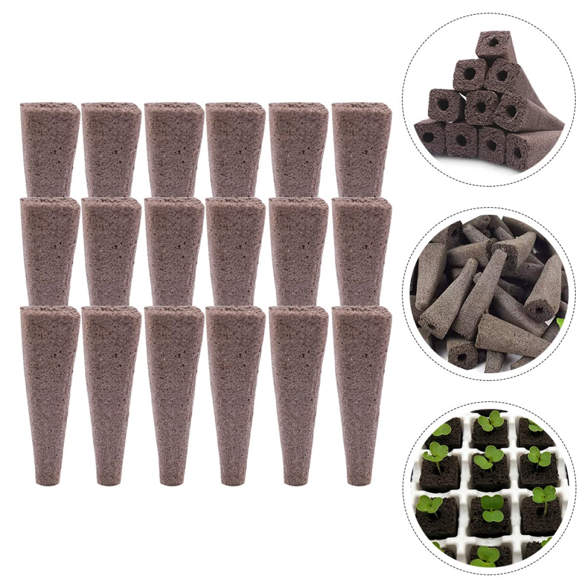 Mipcase 100pièces Blocs De Culture Soilless pour Pépinière Nutriments Terreau De Culture sans Sol pour Plantes Et Jardins Intérieurs
