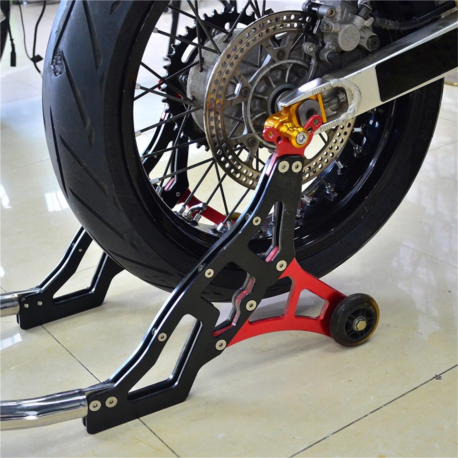 Kettenspanner Einstellbarer Kettenspanner Motorradständer Hinten Schwinge Sliders Kettenspanner Blöcke Fit Für Suzuki Hayabusa GSX1300R 2008-2019