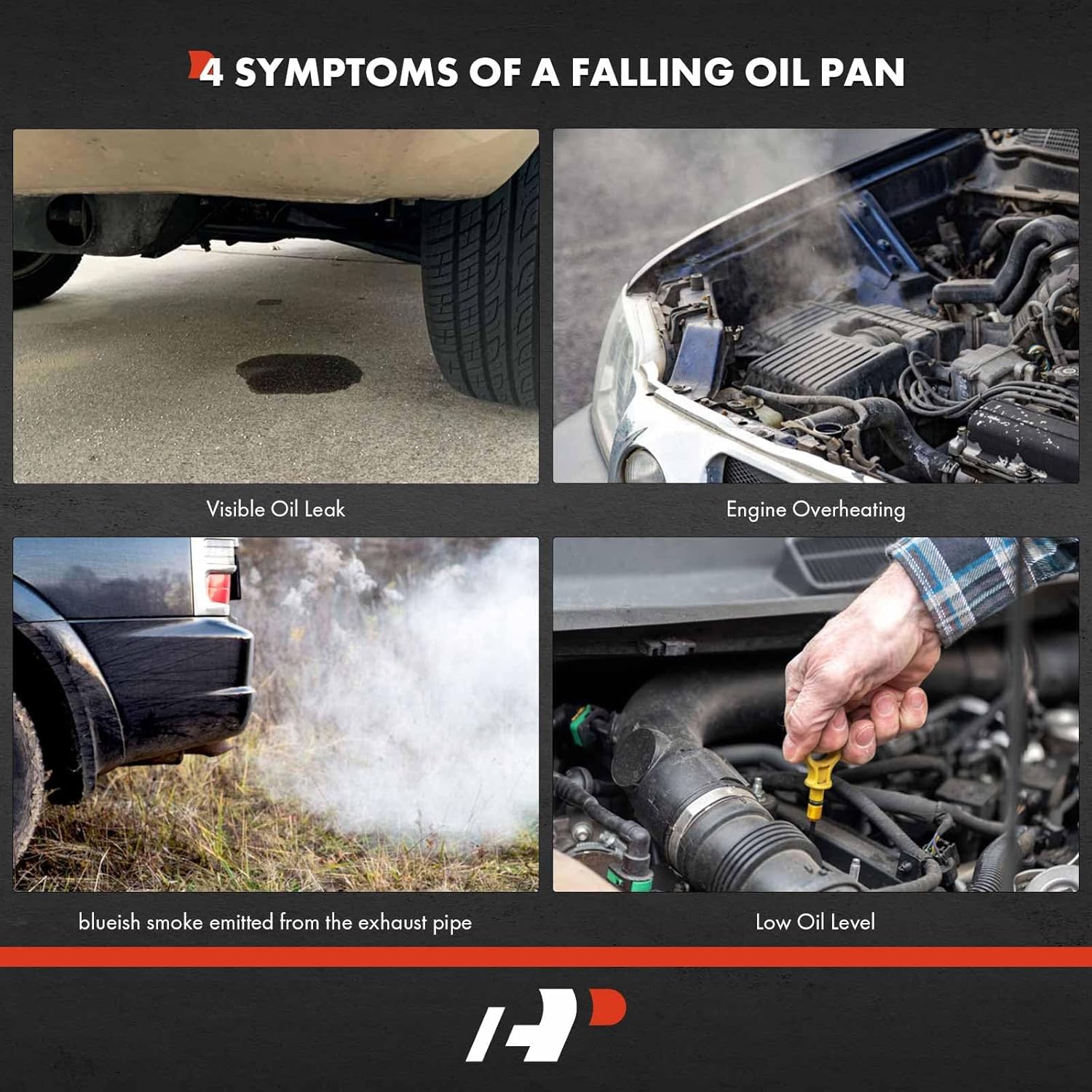 A-Premium Transmission Oil Pan with Drain Plug Compatible with Mitsubishi Outlander 2016-2020, Outlander Sport 2015-2024, Lancer 2016-2017, 2.0L 2.4L, Replaces 2705A048, 2705A062