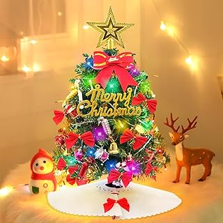 卓上 クリスマスツリー 45cm クリスマスつりー 卓上 おしゃれ 30点 豪華な ツリーオーナメントセット2Mクリスマスライト と ツリーカート つき ミニ クリスマスツリー christmas tree クリスマス 飾り お家 玄関 飾り付...