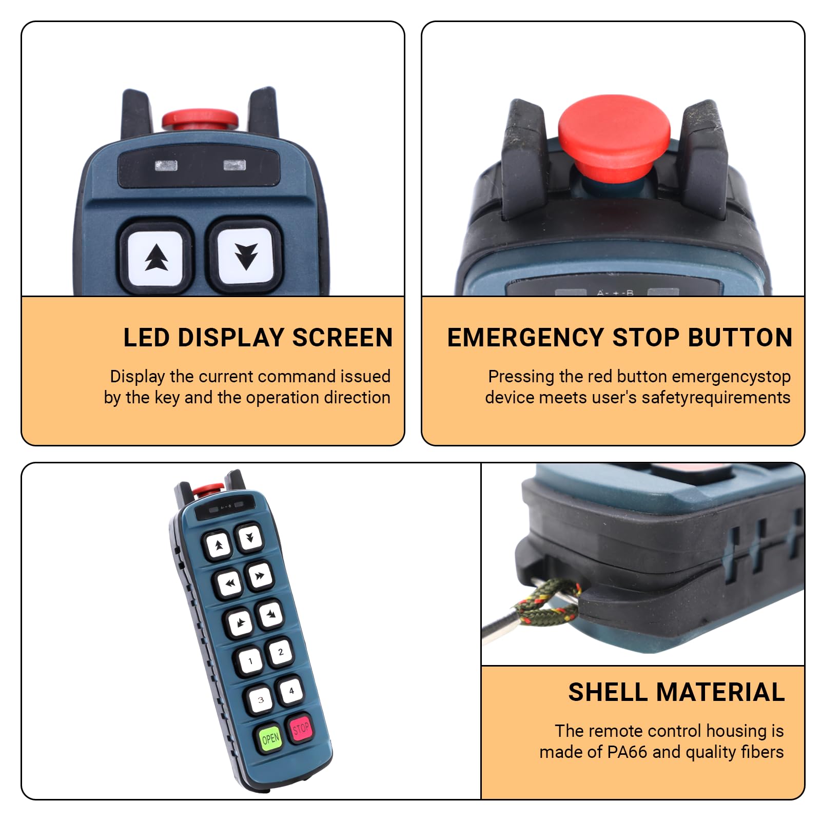Crane Rremote Control 2 Velocità 10 Canali Wireless Hoist Remote Control Kit 12-440V Telecomando Industriale HR-10DK