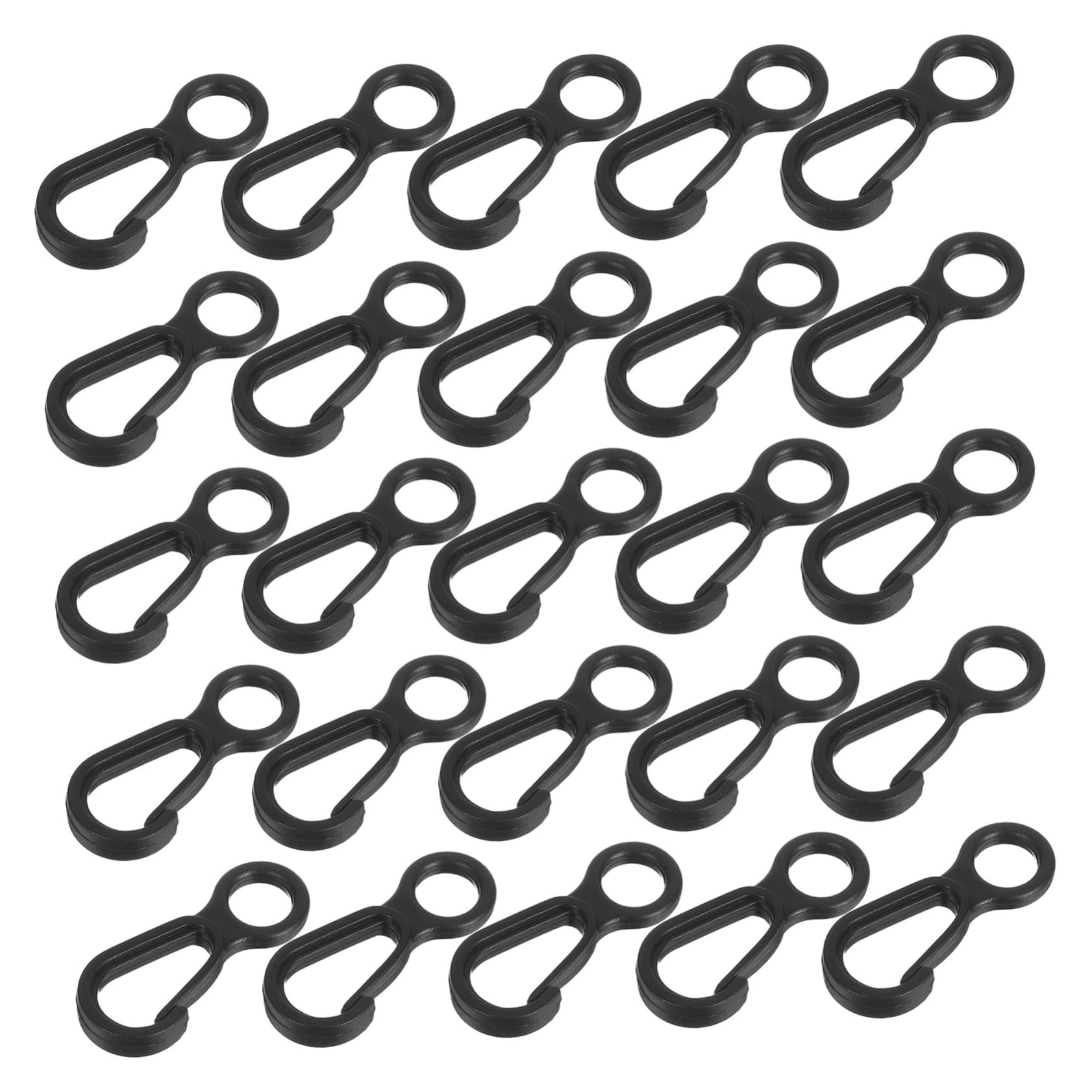 Mini Mousquetons en Plastique De 8, Lot de 50 Crochets Multifonctions, Fixation Rapide Et Résistance Aux Intempéries, Accessoires Compacts pour Camping Et Randonnée en Plein Air