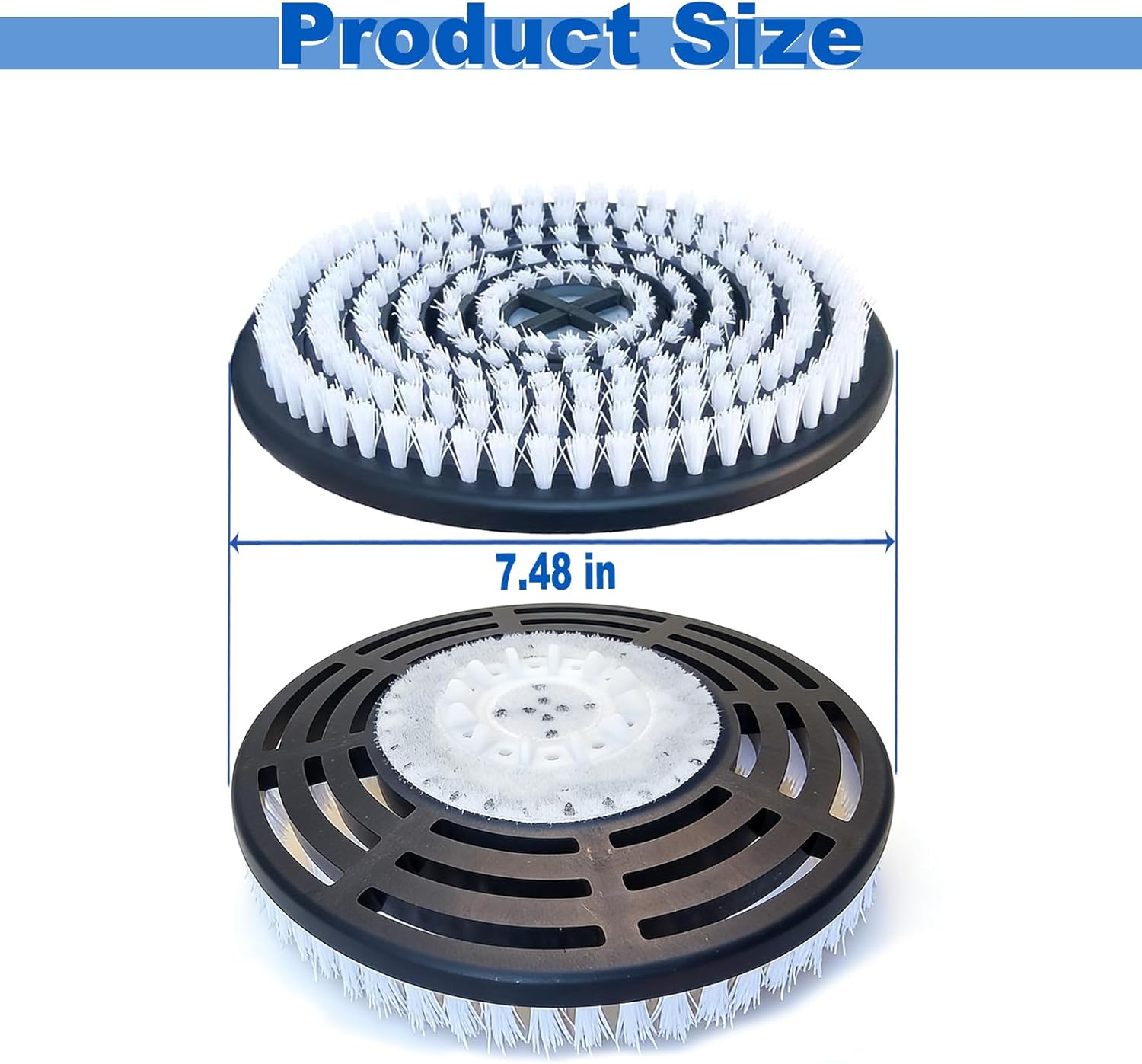 2-Pack Replacement Brush Heads for Shark S7000/S7001/S7005/S7201/S8000/S8001/S8201 Steam Mop, Professional Deep Cleaning & Polishing Pads for Hard Floors