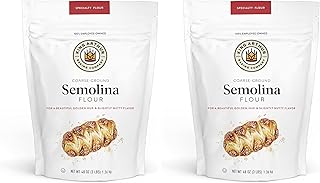 King Arthur Premium Semolina Flour: Coarse Ground, High Protein Durum Wheat Perfect Pasta, Pizza, Bread Making