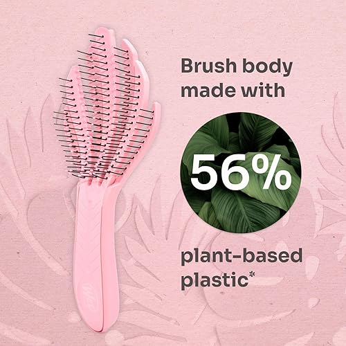 Miniatura 6 de Wet Brush Go Green Curl Detangler Hair Brush, Pale Pink, Ultra-Soft IntelliFlex Detangling Bristles Glide Through Tangles with Ease, Great For Negro