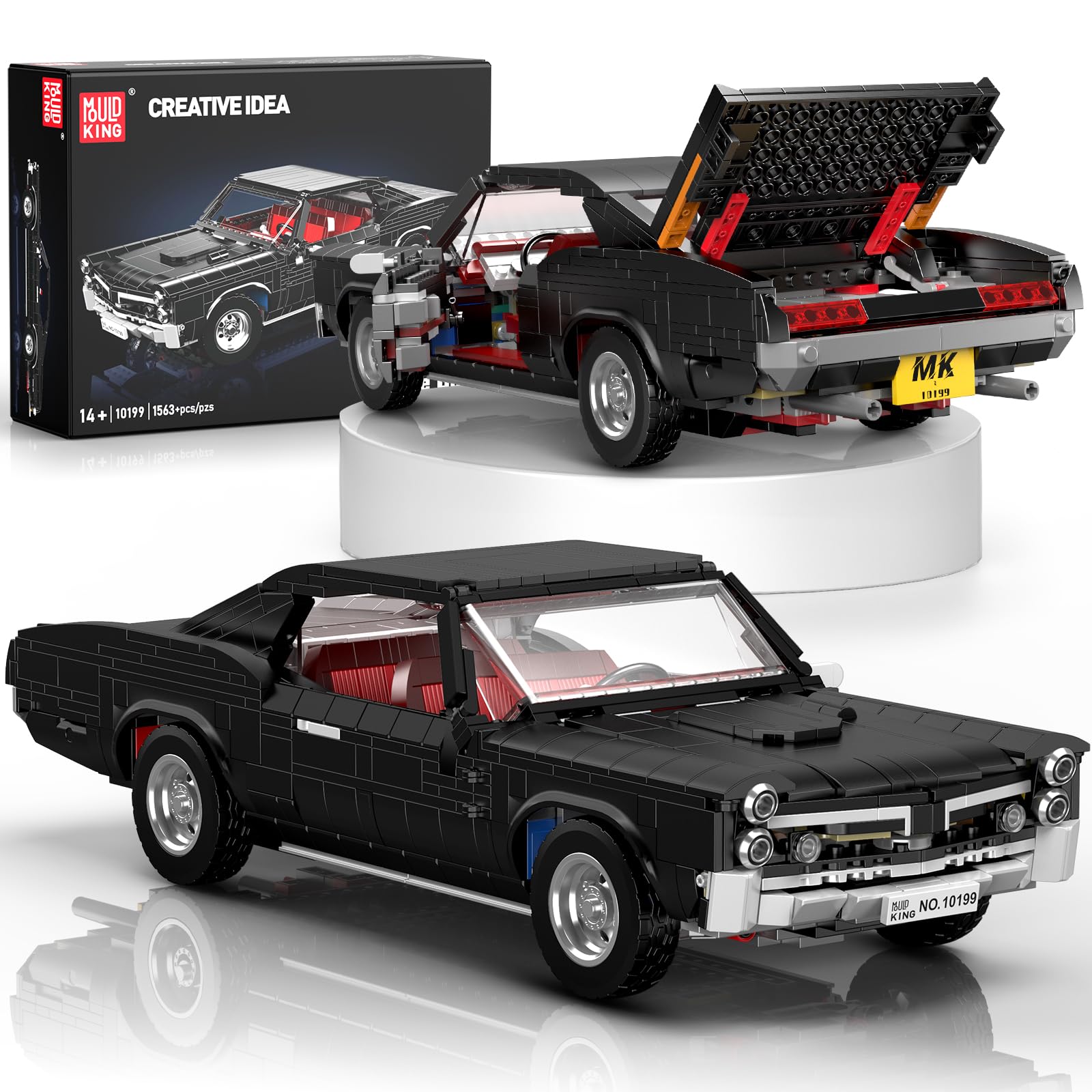 Mould King Technik Car Model Kit for Adults to Build, 1:12 Scale Supercar with Authentic Features, Advanced Building Set, Collectible Gift For Men & Women 10199