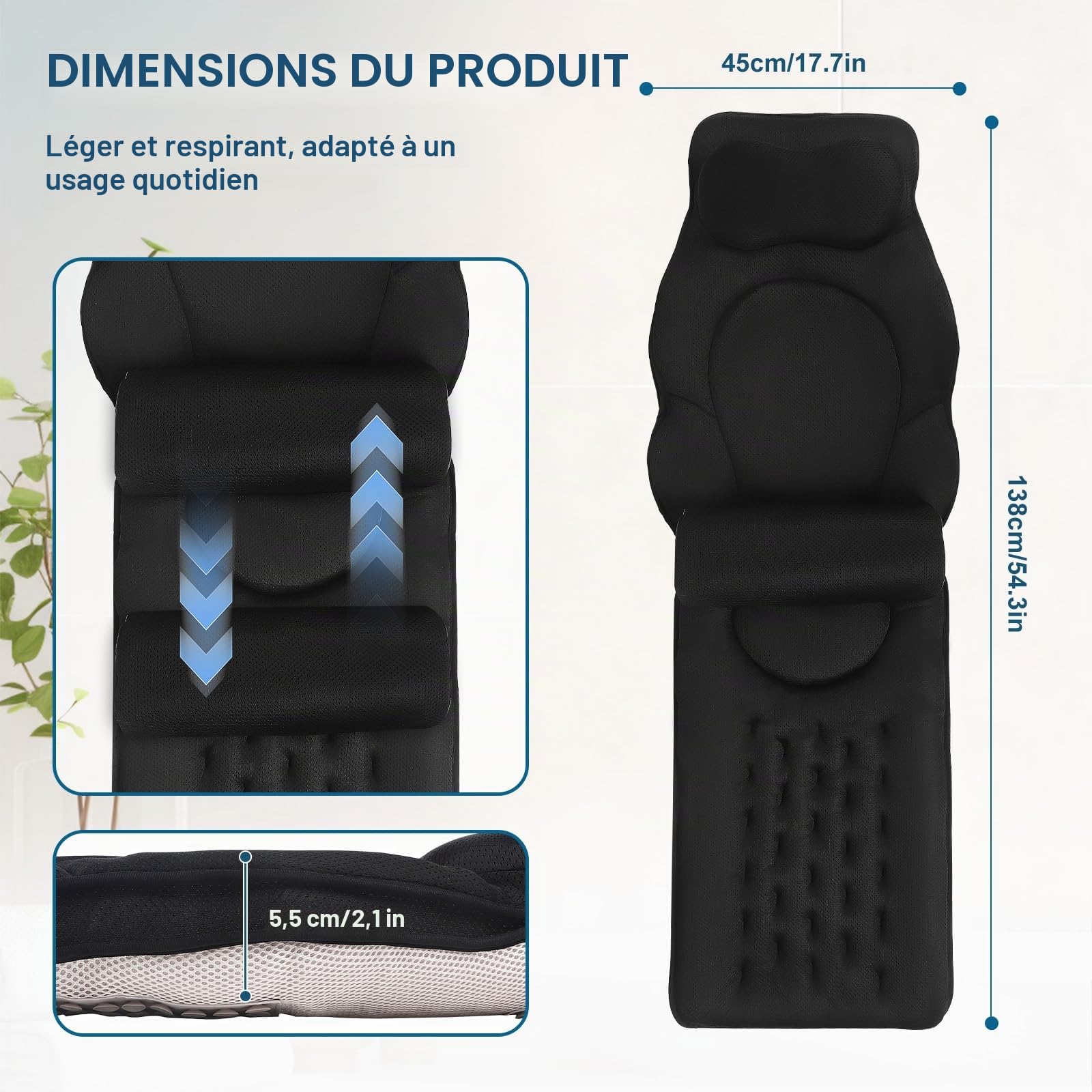 Coussin de bain pour tout le corps, tapis de bain épais avec coussin, coussin de luxe pour baignoire, appuie-tête, cou, épaules, jambes, accessoires de spa de luxe
