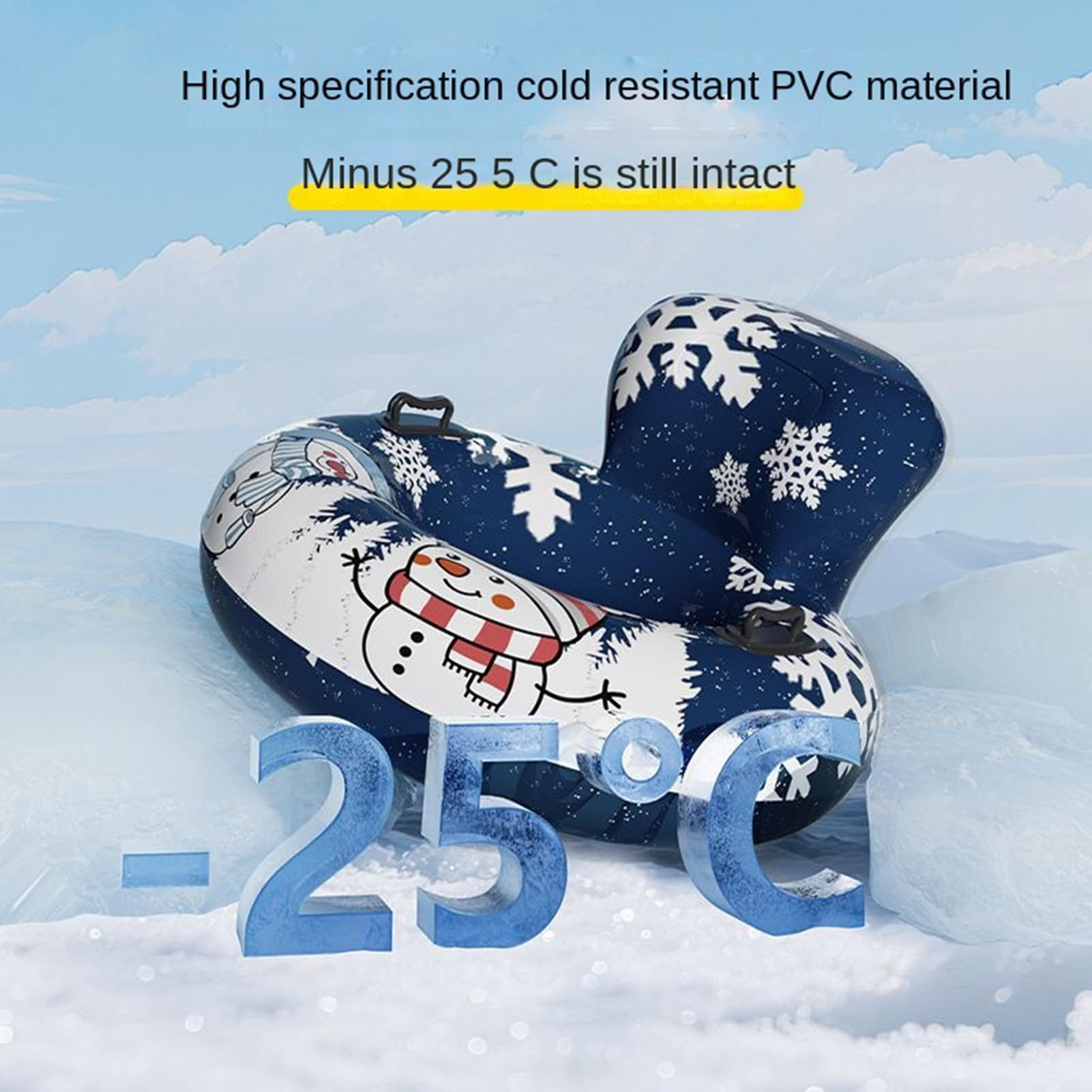 Ciambella Da Neve Cerchio Gonfiabile Da Neve Con Maniglia | Anello Da Slittino Con Maniglia per Giardino Spiaggia Piscina Festa Inverno