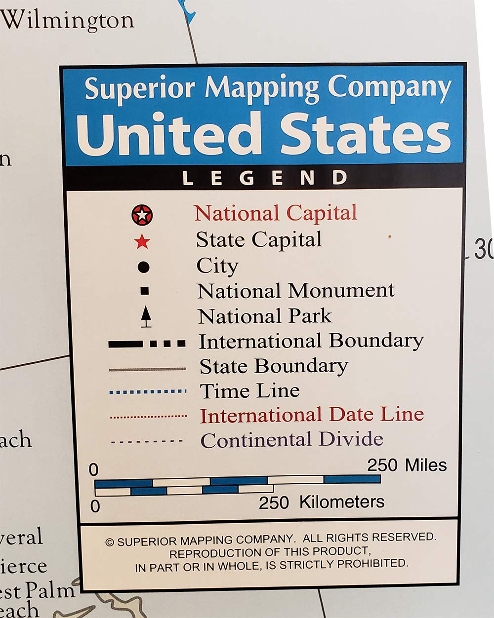 Amazon | Bazic-Maps 究極のジャンボ米国壁マップ | 米国マップ