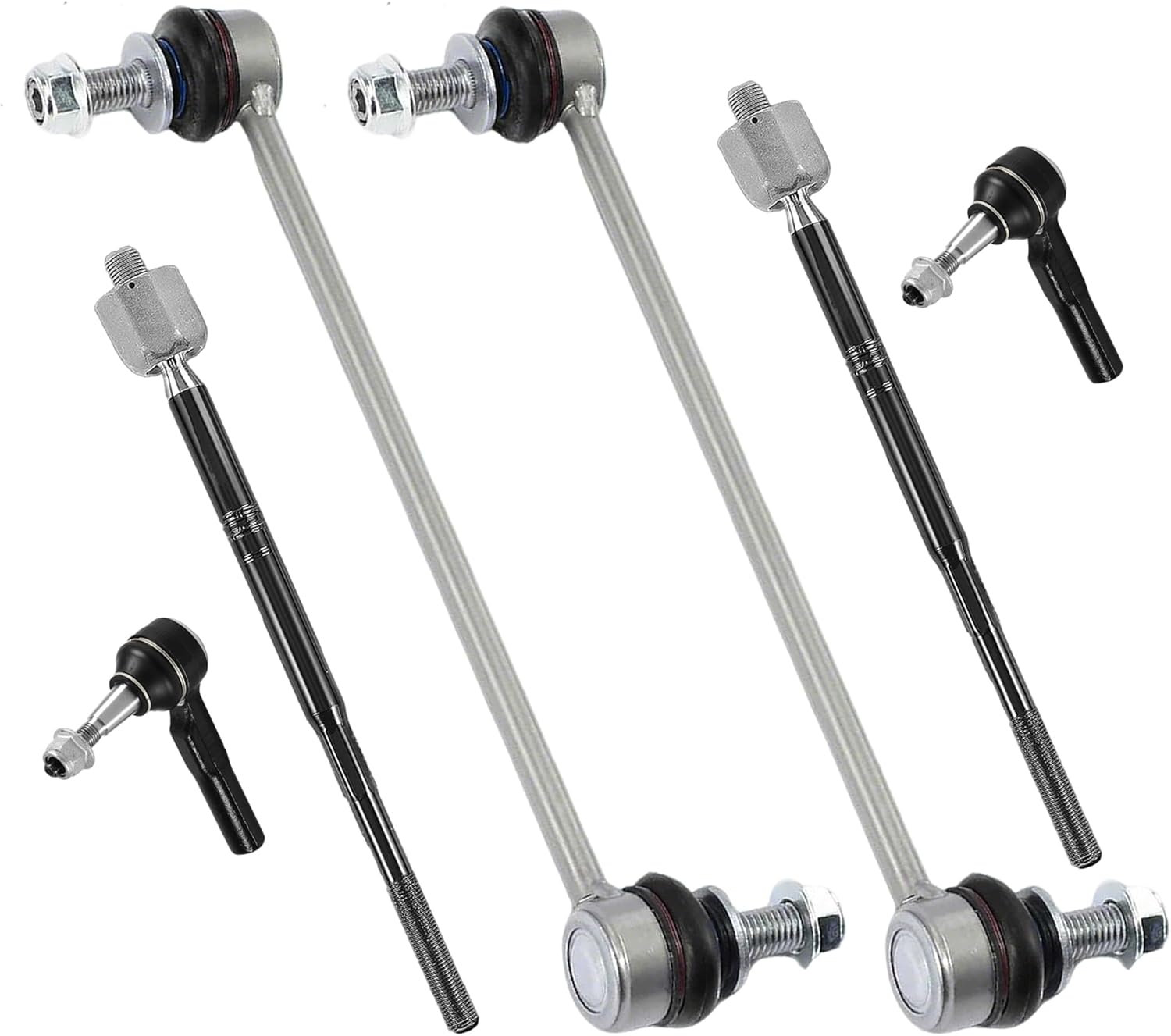 Tie Rods Inner and Outer Complete Kit Compatible with 2010-2015 Le-xus RX350 RX450h, 2014-2016 Toyota Highlander, 2009-2015 Venza Front End Suspension Kit, Tie Rod and Sway Bar