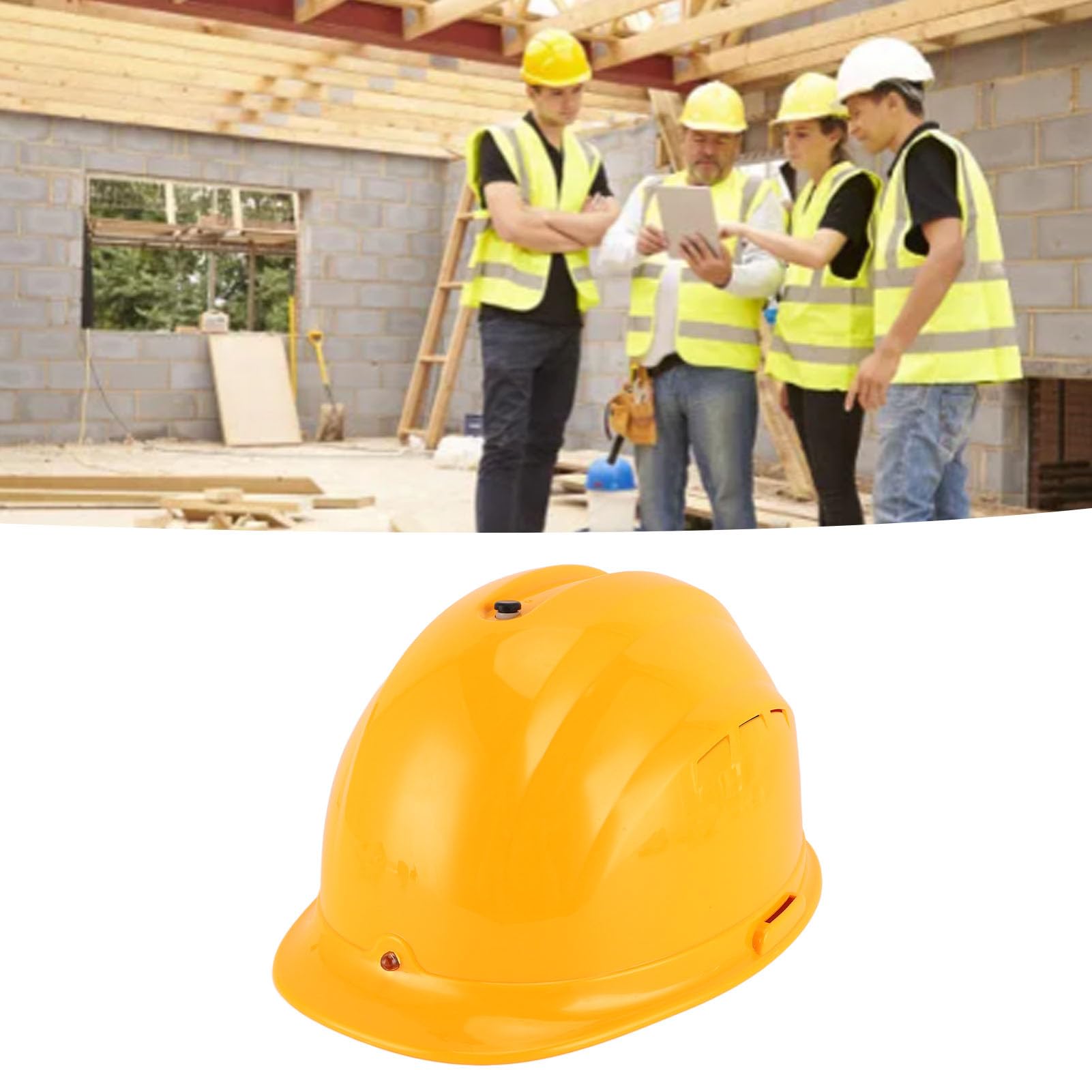 Casco de Refrigeración Industrial, Casco de Seguridad con Bluetooth, Ventiladores Duales, Masaje, Energía Solar, para Minería, Metalurgia, Transporte, Fibra de Vidrio
