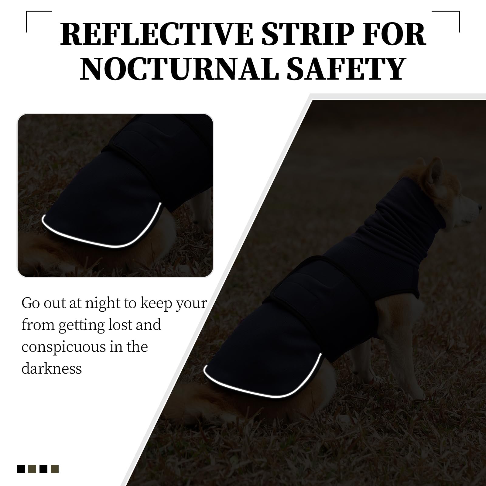 ROZKITCH Veste pour Chiens, Gilet apaisant Contre l'anxiété pour Chiens, Chemise Respirante pour séparation, Feux d'artifice et Voyage, Enveloppement Confortable, Bleu Marine, Taille L