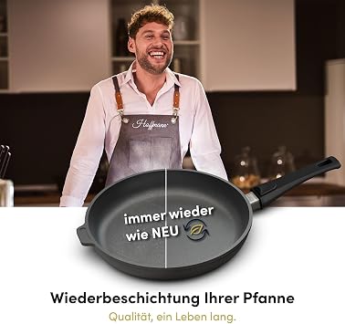 Hoffmann Roasting Dish 28 x 28 cm Induction Non-Stick without Lid Square Cast Aluminium High Rim with 2 Handles All Hob Types Oven-Safe Recoatable Dishwasher Safe - Frying Pan Sauté Pan