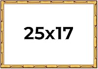 Vista 259 de Poster Palooza Marco de madera maciza de bambú dorado de 12 x 8 pulgadas con acrílico UV, respaldo de tablero de espuma y accesorios para colgar