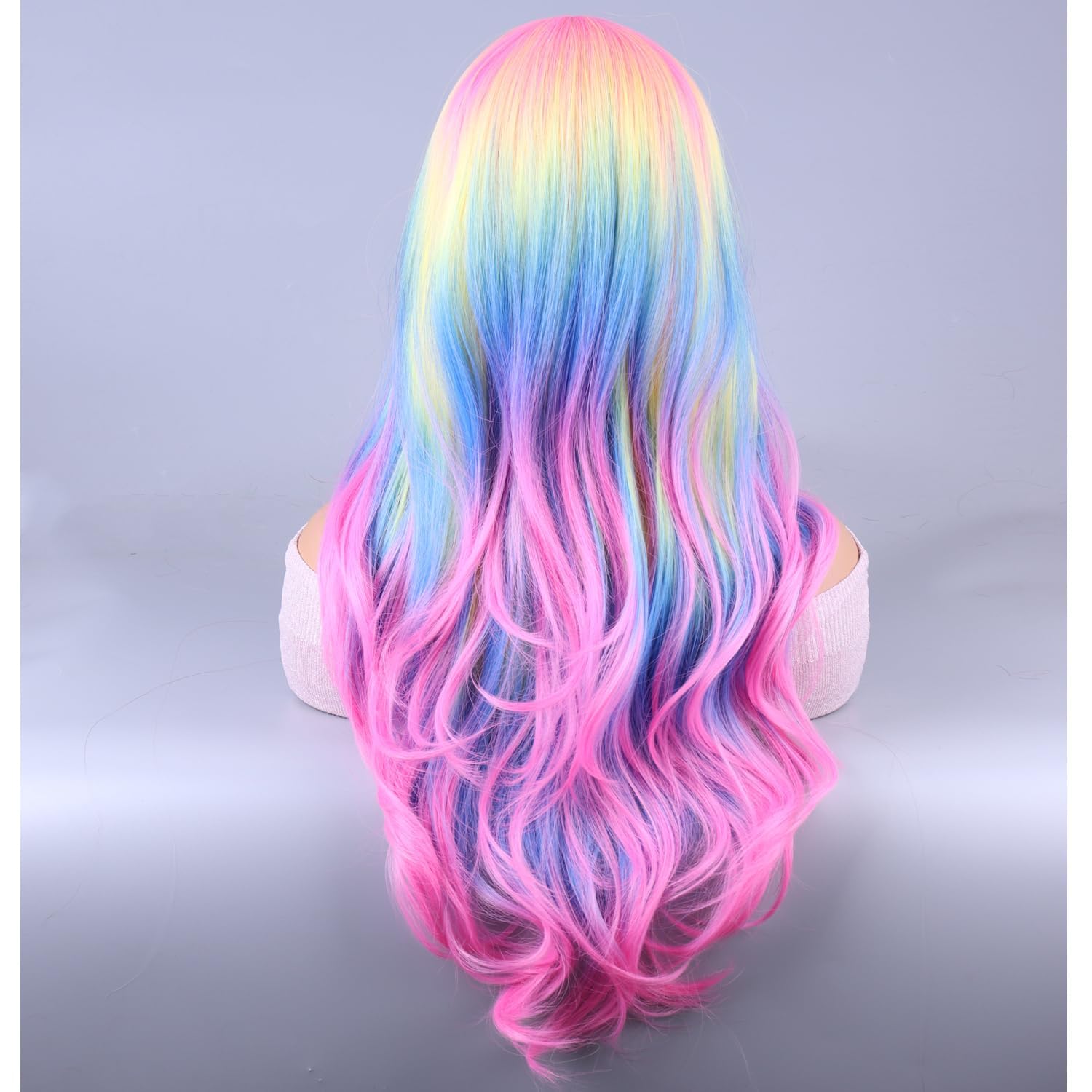 Pack De 3 Pelucas Largas Rizadas Multicolor | 68 Cm, Ideal Para Cosplay Y Fiestas De Disfraces