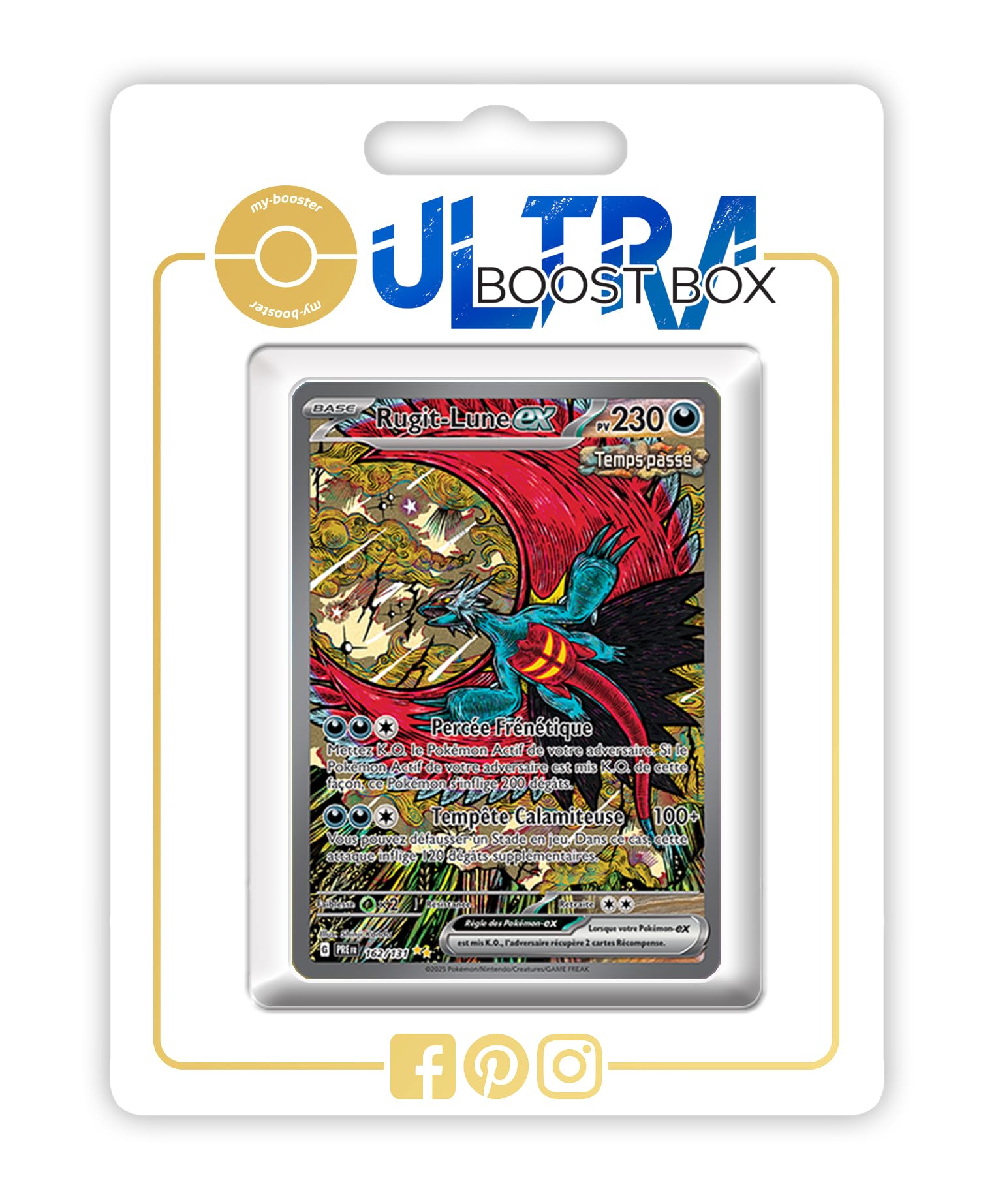 Rugit-Lune ex (Roaring moon ex) 162/131 Ancient Alternative Shiny Pokémon  Gallery - my-booster X Écarlate et Violet 8.5 Évolutions Prismatiques