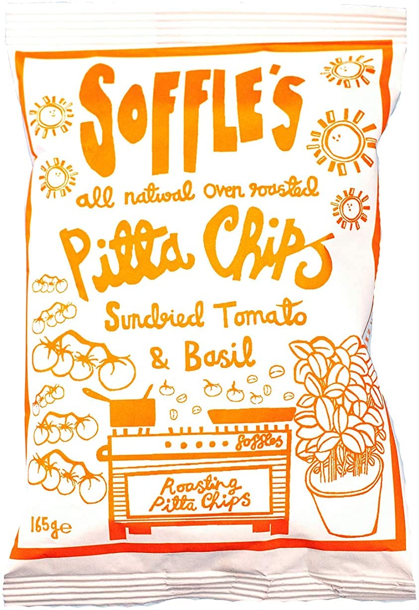 SofflesSundried Tomato & Basil Pitta Chips Share Bag, 165 g