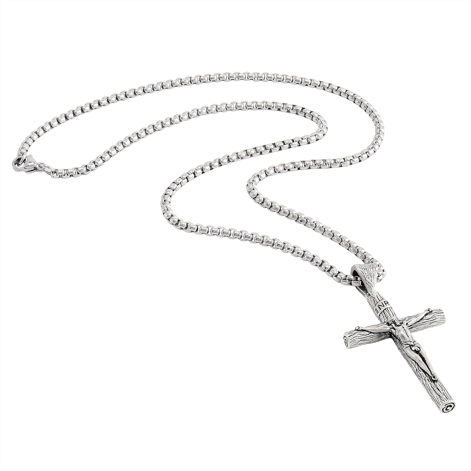 BGCOPPER 925 Sterling Silver Crucifix Necklace Pendant for Men, Jesus Cross Necklace for Women - Image 7