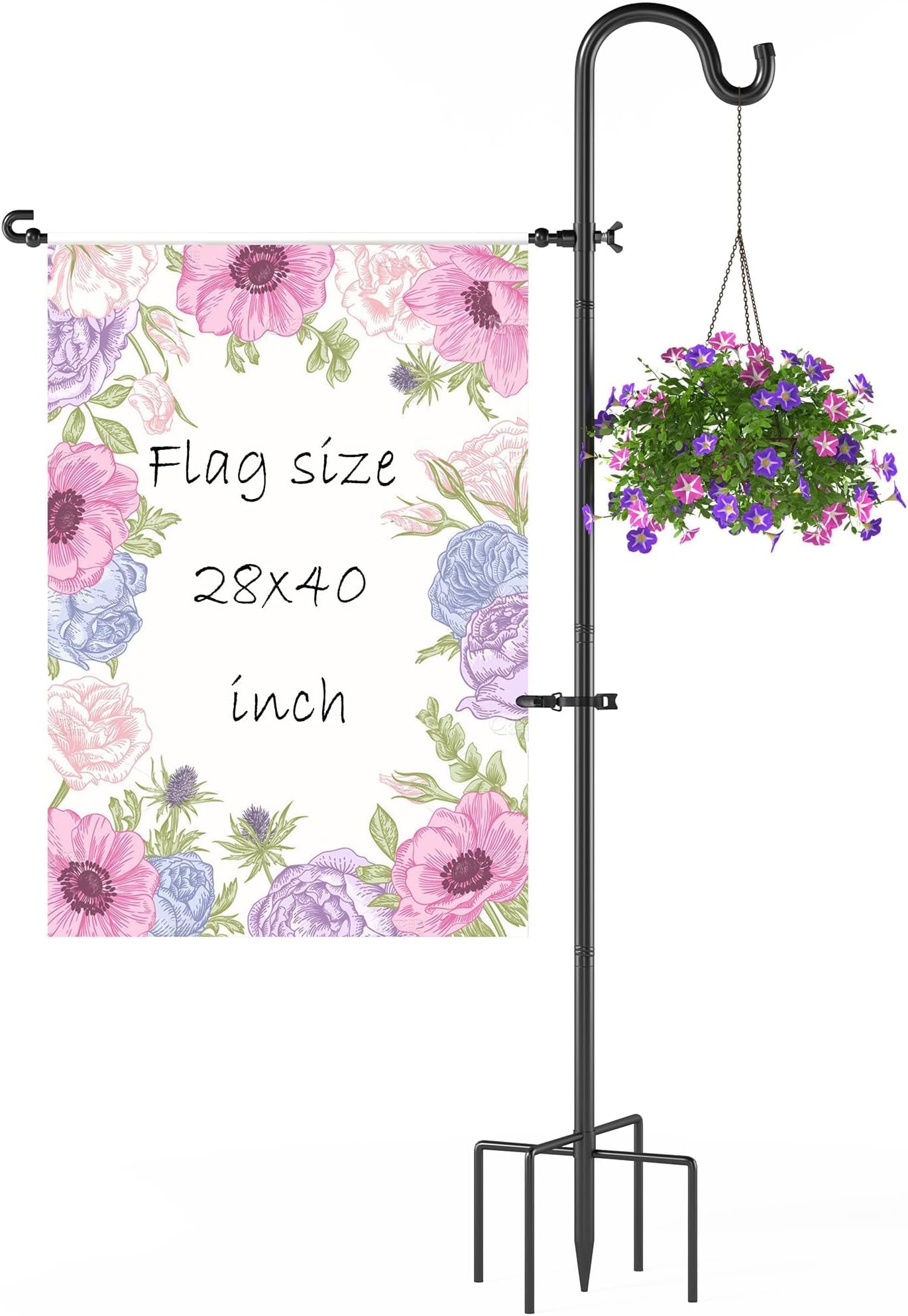 Amazon.com: WeValor Garden Flag Stand with Shepherd Hook, Extra Thick