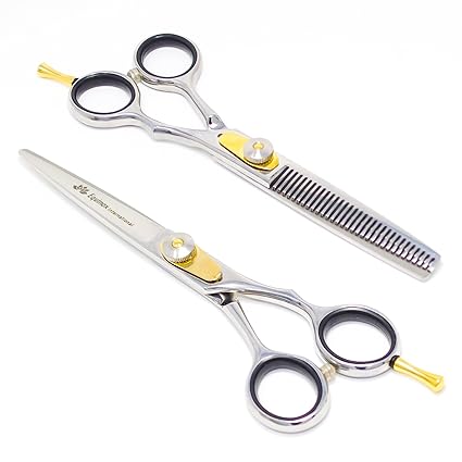 Equinox Professional Razor Edge Series - Hair Cutting and Thinning/Texturizing Scissors/Shears Set - 6.5 Inches - Stainless Steel