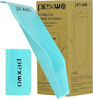 Flexible Oil Funnel Reusable, Oil Change Draining Tool Spill-Free, Flexible Drain Tool, for Oil-Draining and Oil-Filling (Blue)