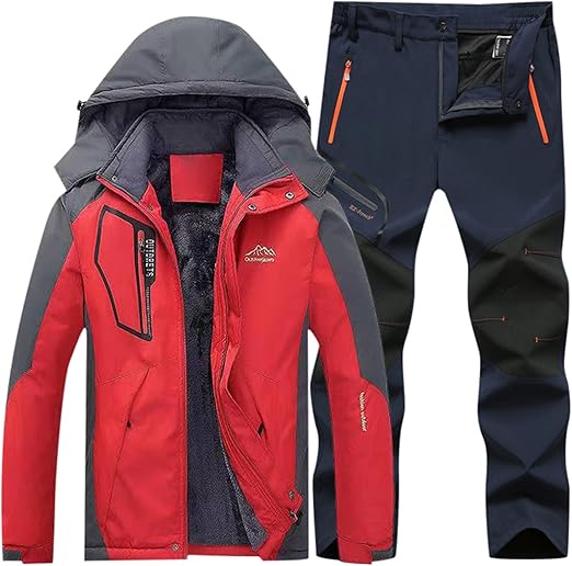Amazon.co.jp: [TXWZM] スキーウェア メンズ 上下セット l バイク 防寒