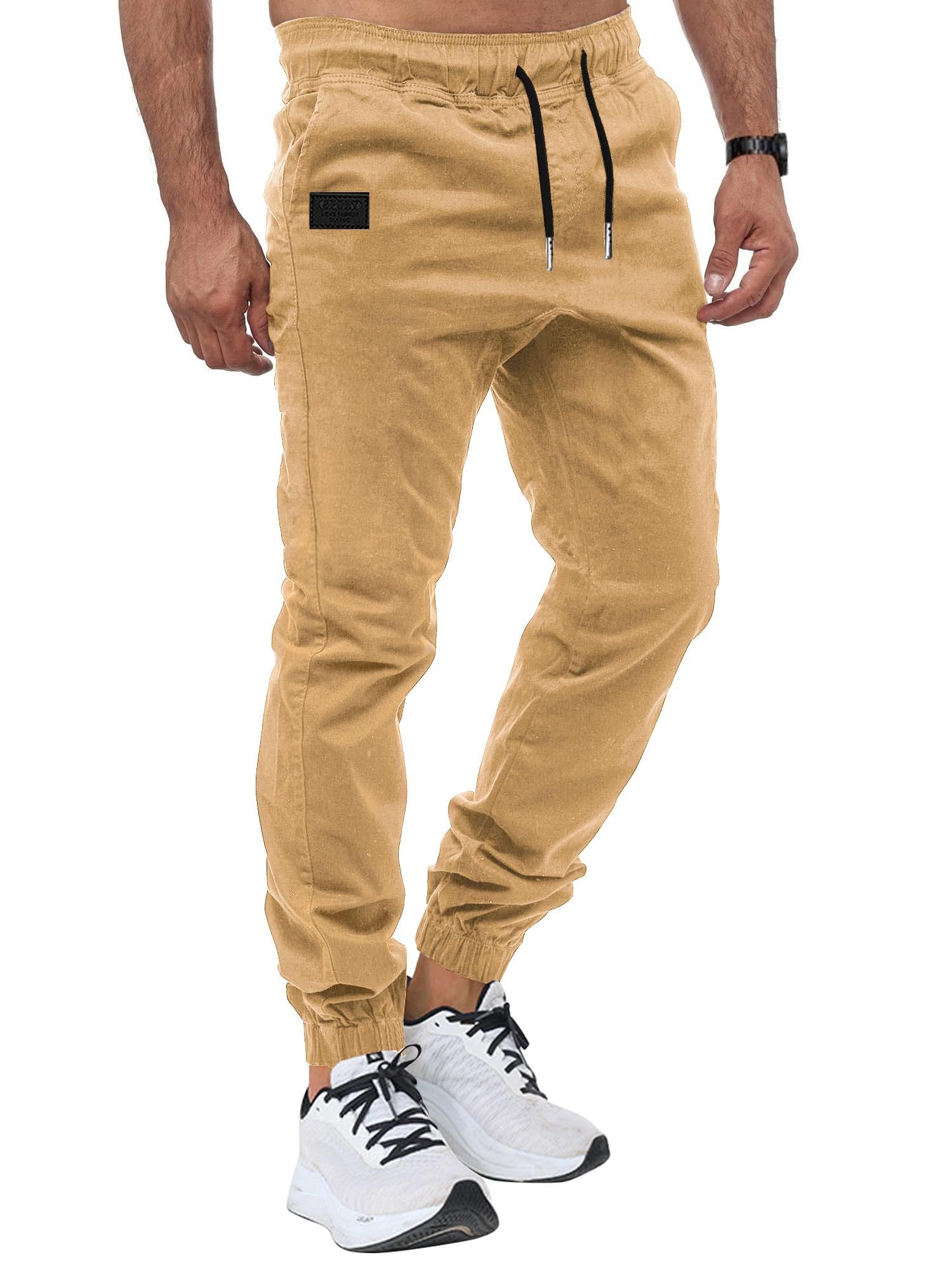 VMSUCIJ Pantaloni Jogging Uomo Pantaloni Casual Cotone Pantaloni Sportivi con Elastico in Vita con Tasche S-XXL