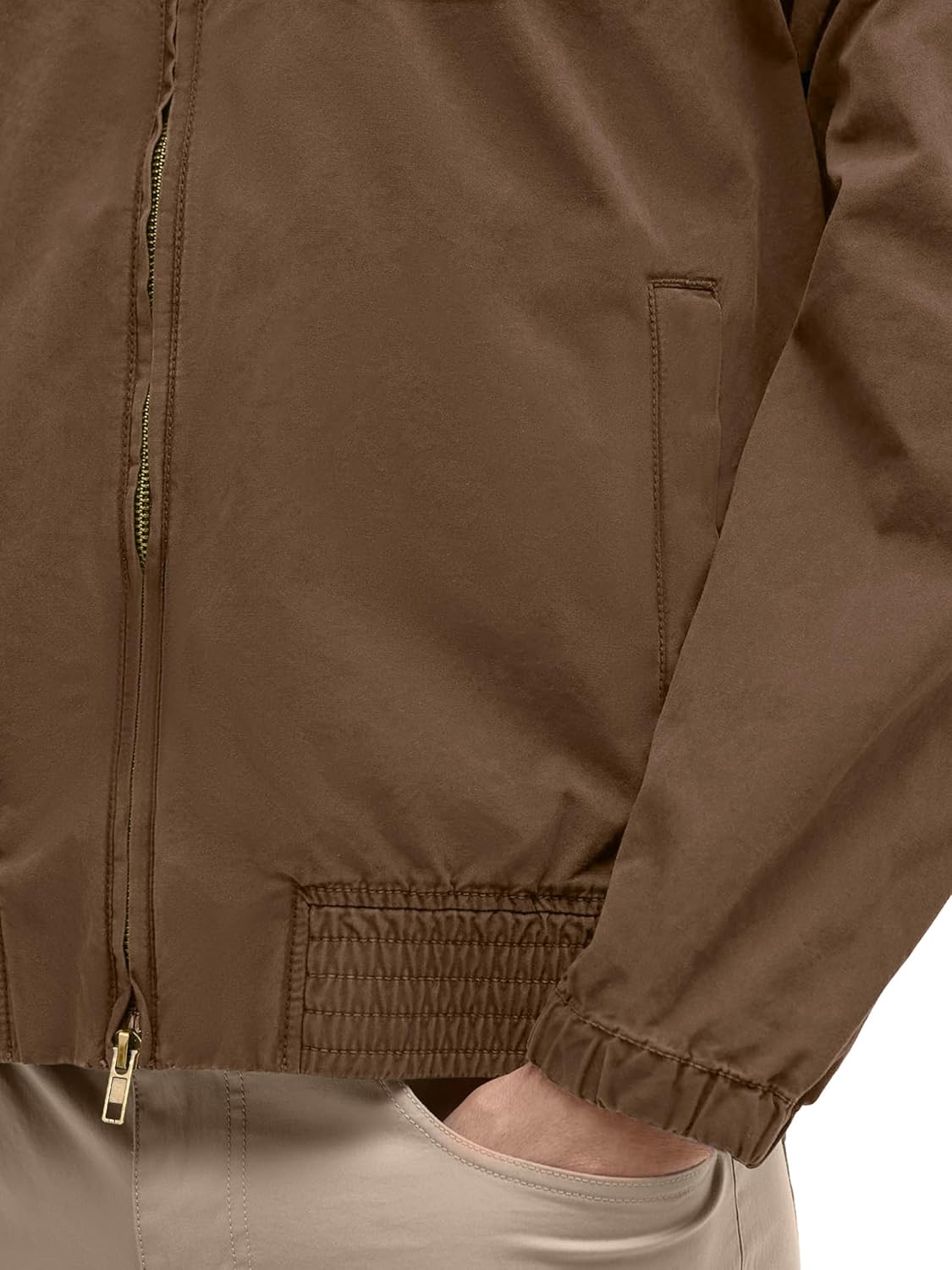 Comdecevis Men's Bomber Jacket Lightweight Windbreaker Casual Stylish Two-Way Zipper Coat for All Season - Image 5