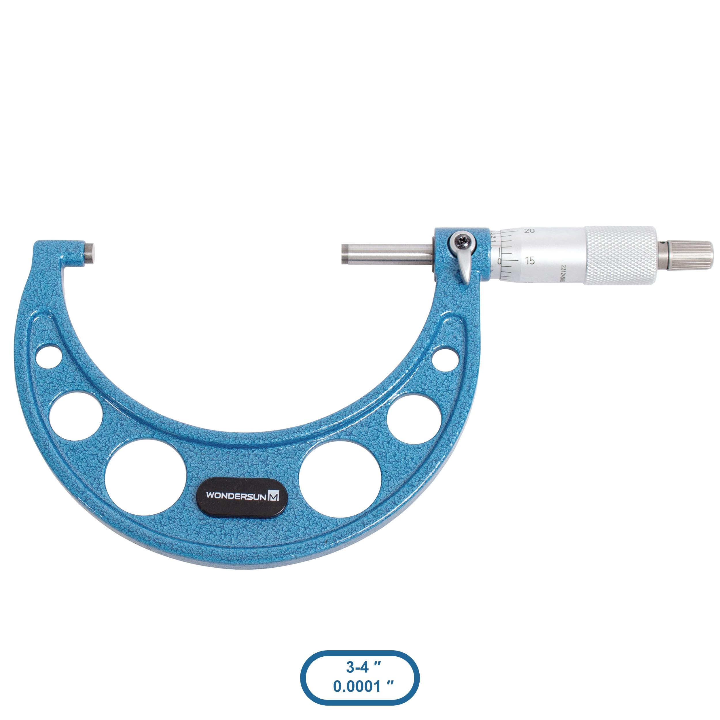 Juego de 4 herramientas profesionales de precisión para exteriores de 0-25 mm/25-50 mm/50-75 mm/75-100 rango de medición incluido 0,01 división