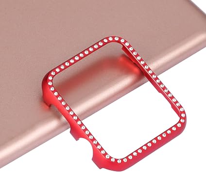 Compatible with Apple Watch 38mm 40mm 41mm 42mmm 44mm 45mm Face Covers Diamond Bling, Lightweight Metal Stainless Steel Bumper Case Protector Shell Compatible with iWatch Series SE 9 8 7 6 5 4 3 2 1