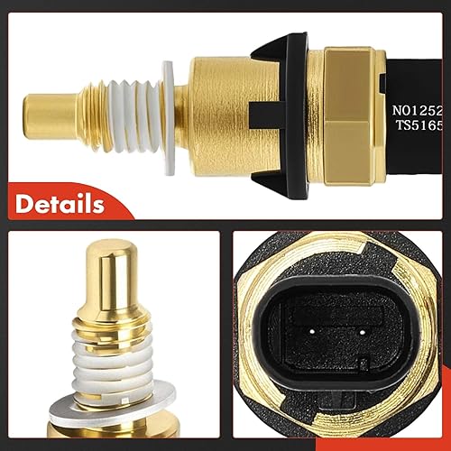 Miniatura 7 de A-Premium Sensor de temperatura del refrigerante del motor compatible con modelos Chevy, GMC, Cadillac y Buick, Blazer, Camaro, Colorado, Acadia,