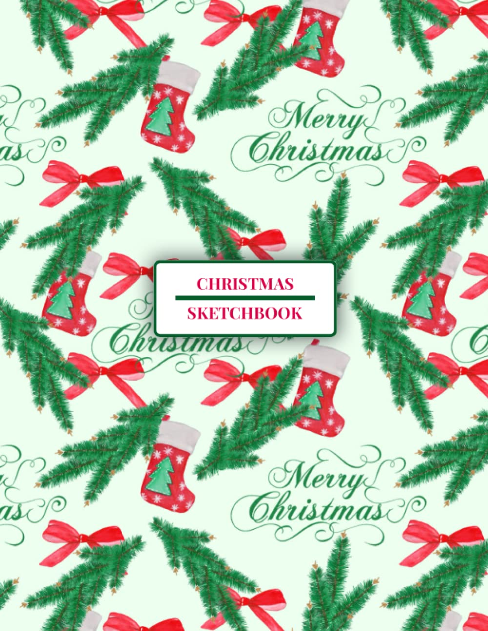 Christmas Sketchbook: Sketchbook Christmas for Doodling, Drawing and Sketching - 100 Pages - 8,5 x 11 inch - Christmas Gift Idea