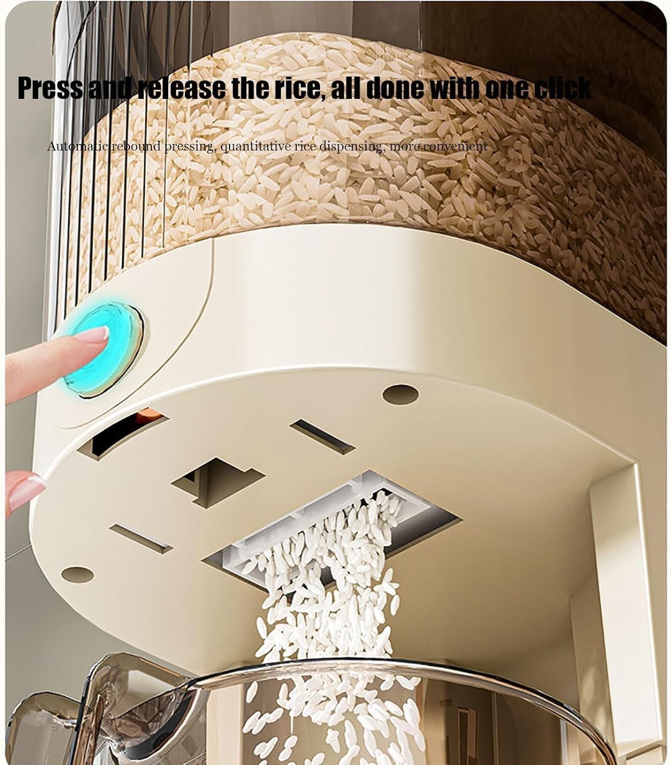Contenedor hermético para almacenamiento de alimentos con doble sello de silicona, dispensador multiusos para alimentos secos y cereales, ideal para la organización de la cocina