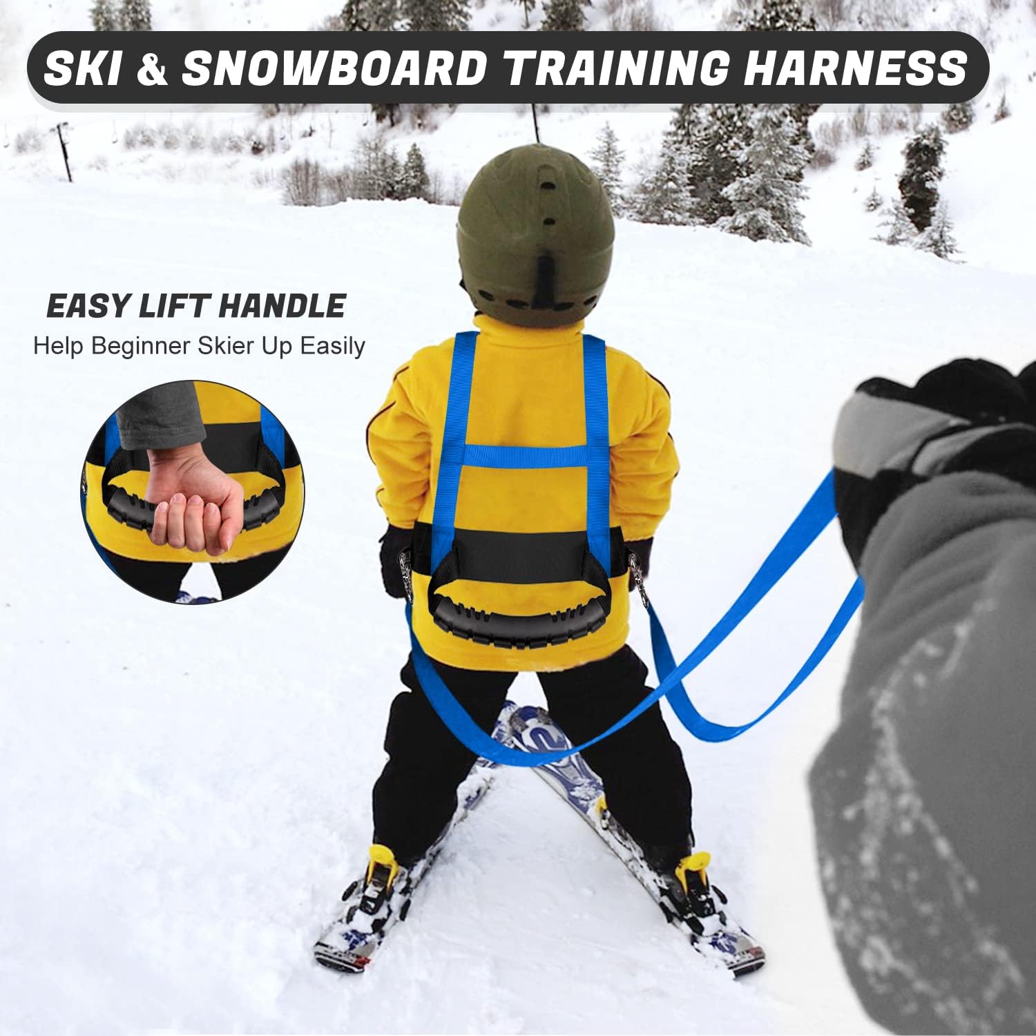 Odoland Kids Ski Snowboard Training Harness Toddler Skiing Harness with Removable Leash Speed Control Teaching for Beginners - Image 2
