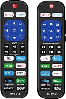 (Pack of 2) Replacement Remote Control for Roku TV, Roku Streaming Players, Roku Express, for Roku Premiere, for Roku Box, for Roku 1 2 3 4 (Not for Roku Stick and Box)