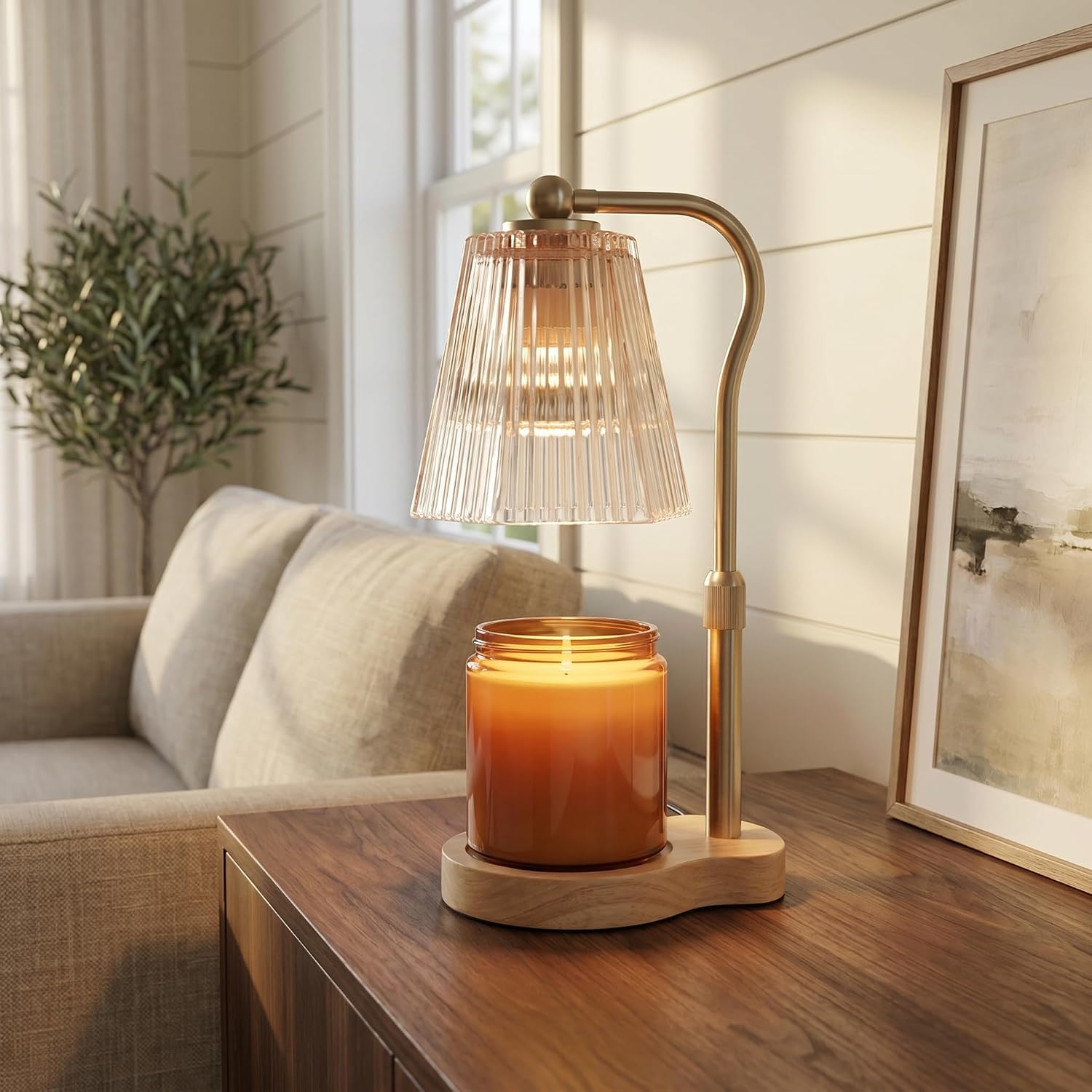 Candle Warmer Lamp with Timer & Dimmer, Wax Melt Warmer for Jar Candles