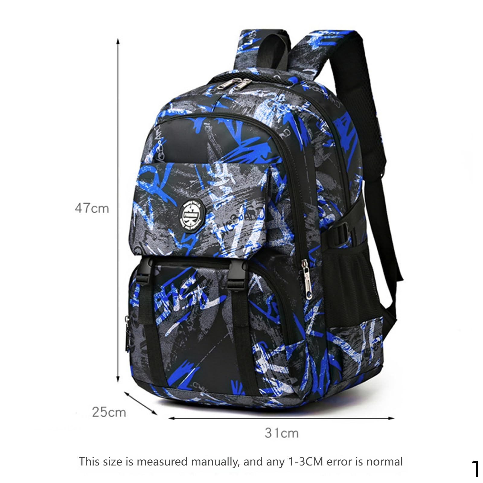 Zaino Scuola Elementare Studenti delle Scuole Superiori da Viaggio alla Moda con Grande capacità-Blu