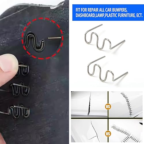 Miniatura 9 de Juego de 1200 clavos de soldadura de plástico, 6 estilos, con caja de almacenamiento, varias formas de 0.6 a 0.031 in juego de uñas de soldadura de